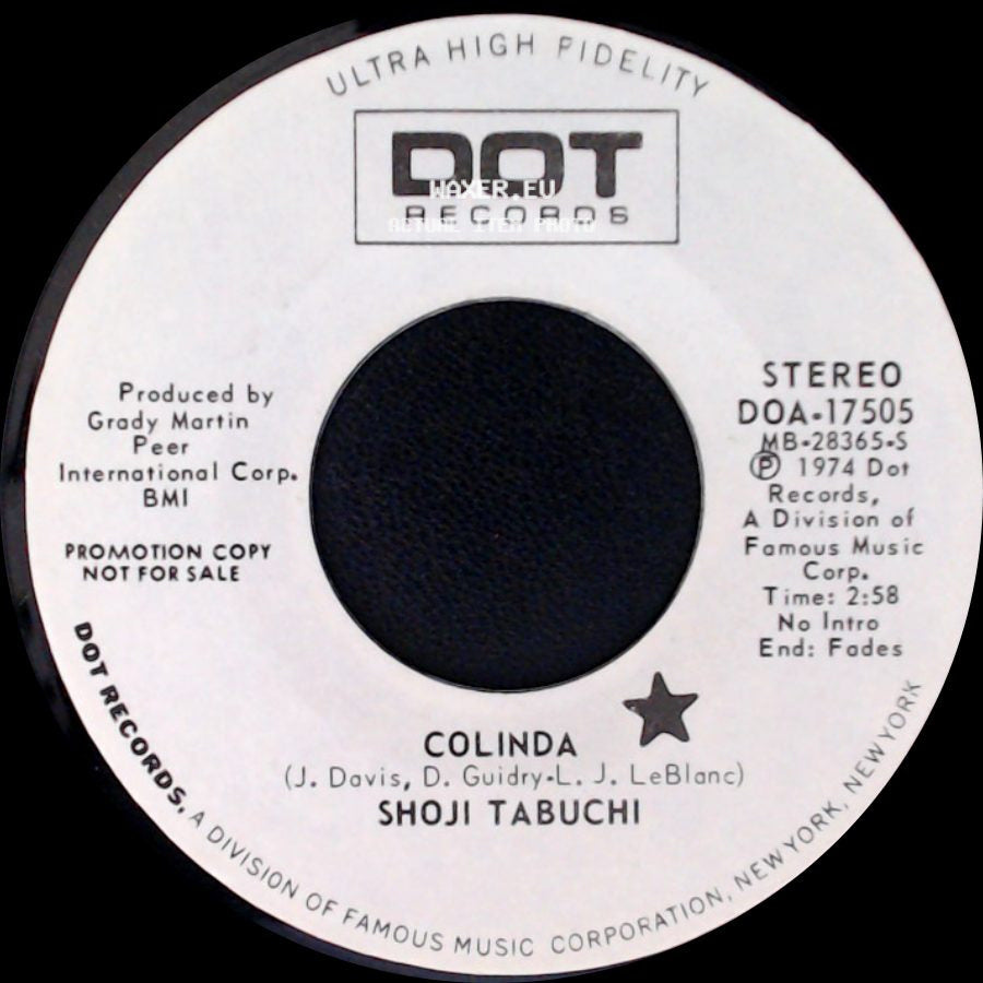Shoji Tabuchi - A Man Needs A Woman / Colinda side B