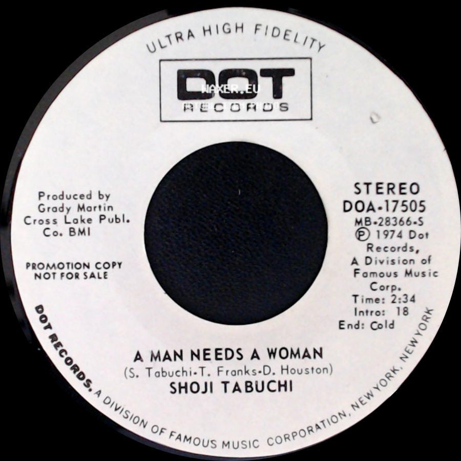 Shoji Tabuchi - A Man Needs A Woman / Colinda side A