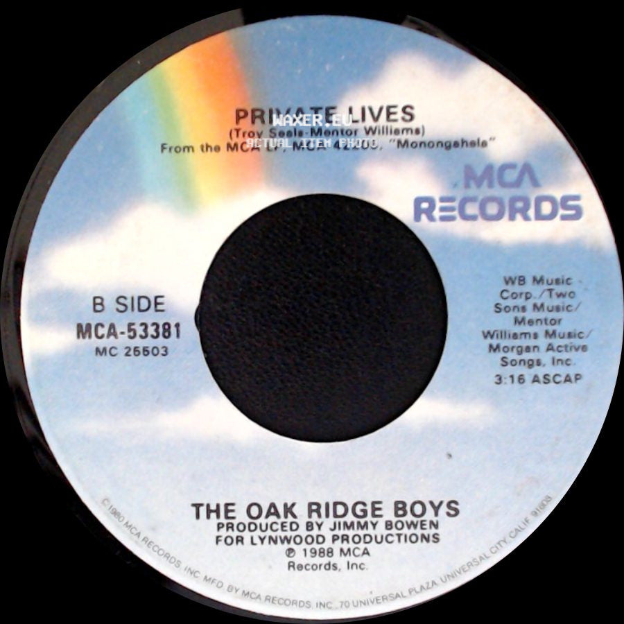 The Oak Ridge Boys - Gonna Take A Lot Of River / Private Lives side B