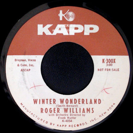 Roger Williams - Winter Wonderland / Mary's Little Boy Child side A