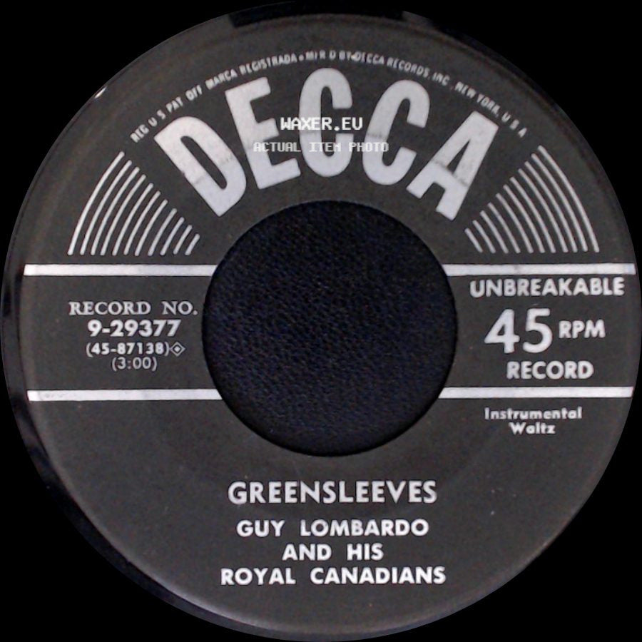 Guy Lombardo And His Royal Canadians - Greensleeves / Blue Mirage side A