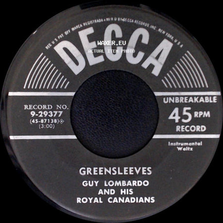 Guy Lombardo And His Royal Canadians - Greensleeves / Blue Mirage side A