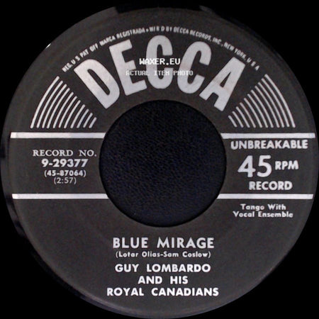 Guy Lombardo And His Royal Canadians - Greensleeves / Blue Mirage side B