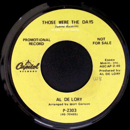 Al De Lory - Those Were The Days / Le Boulevard side A