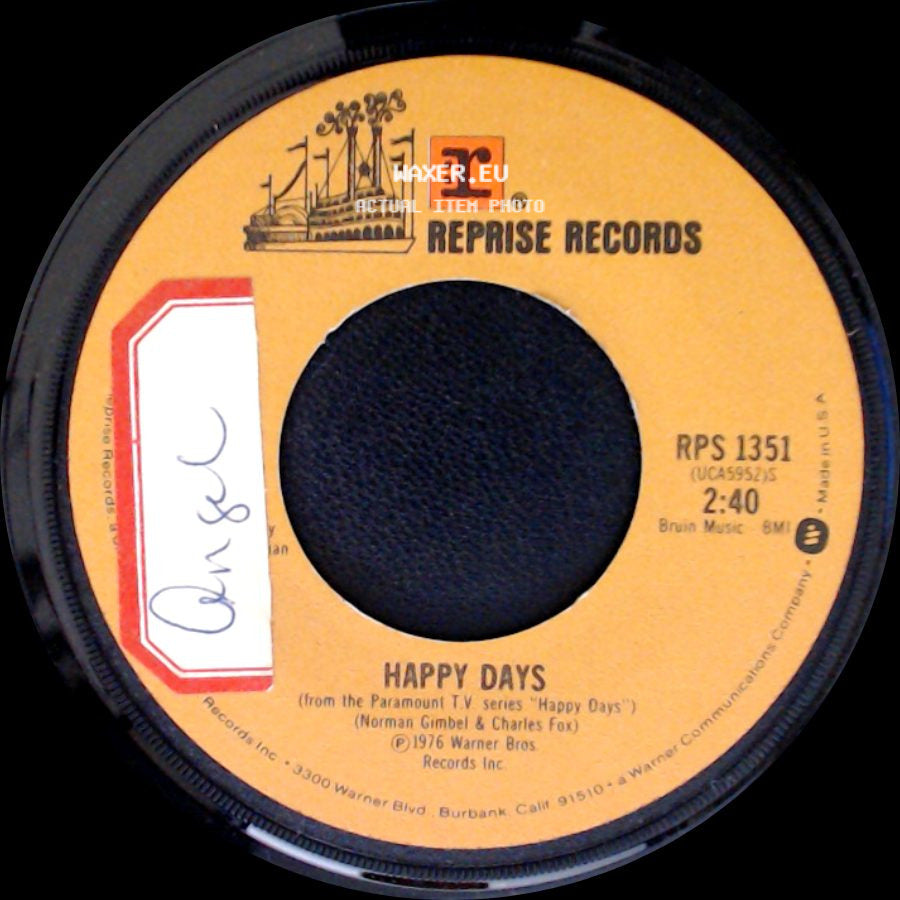 Pratt & Mcclain With Brother Love - Cruisin' With The Fonz / Happy Days side B