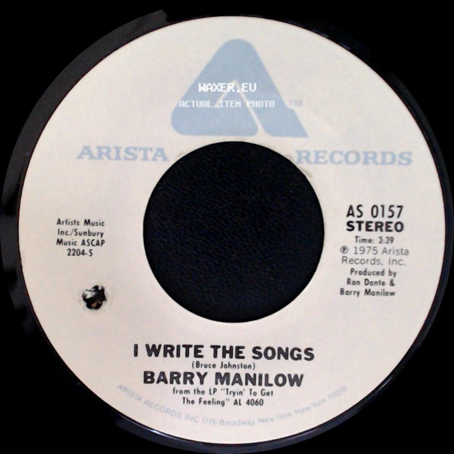 Barry Manilow - A Nice Boy Like Me / I Write The Songs side B