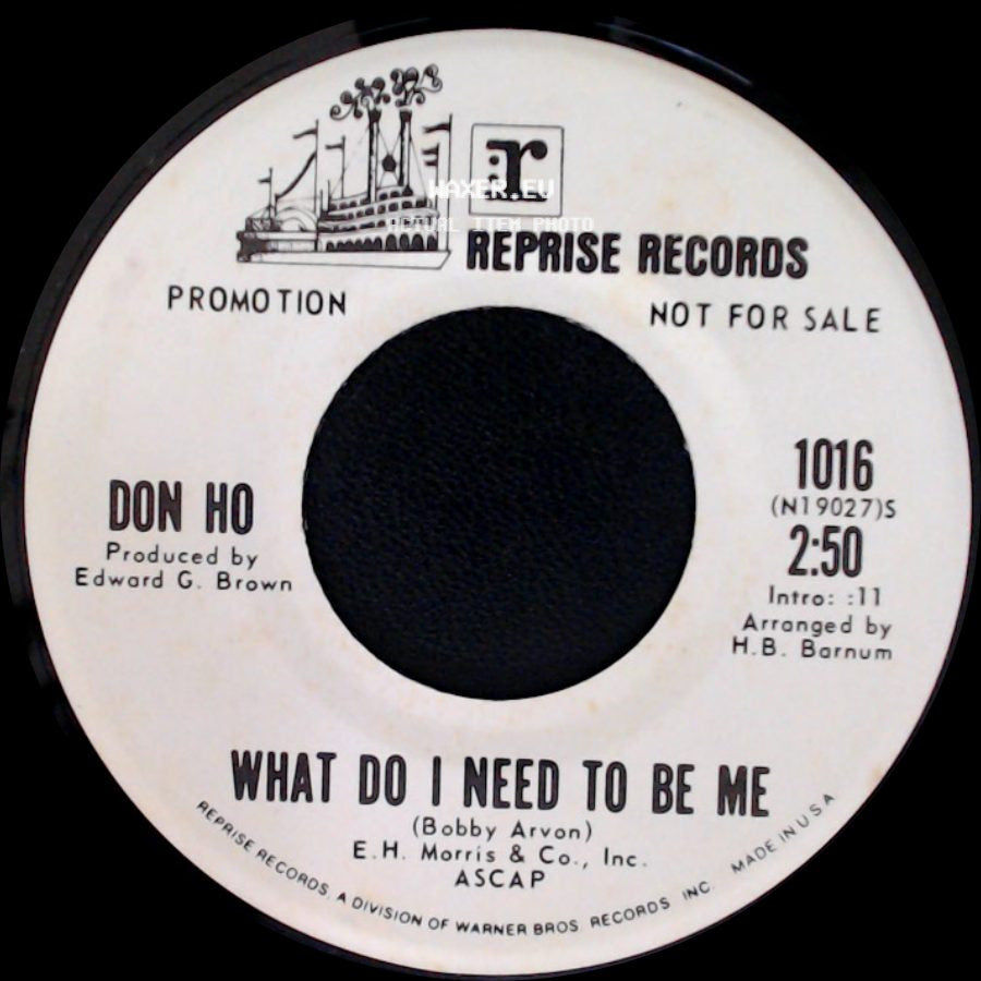 Don Ho - My God And I / What Do I Need To Be Me side B