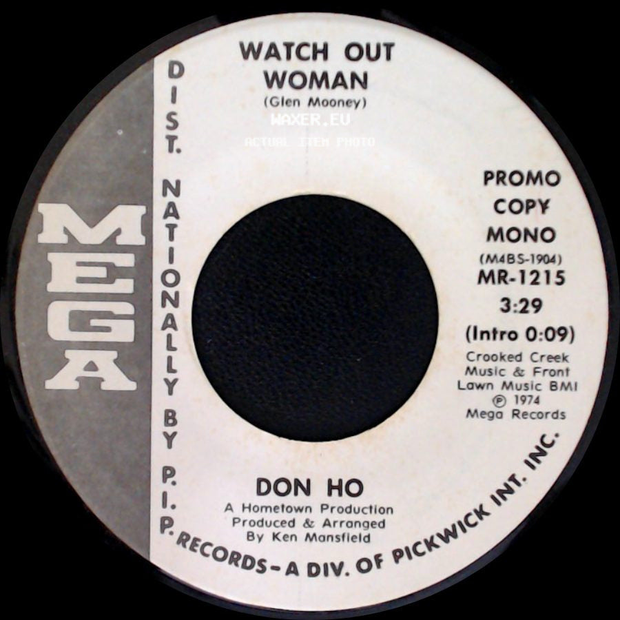Don Ho - Watch Out Woman / Watch Out Woman side B