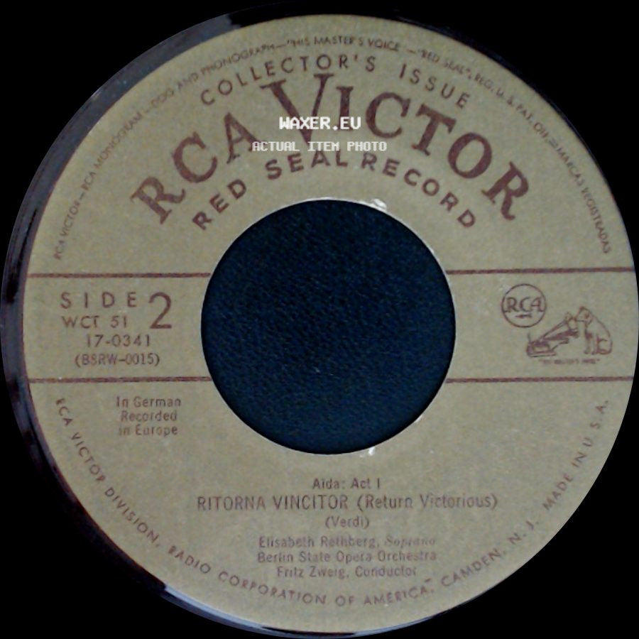 Louise Homer, Enrico Caruso / Elisabeth Rethberg - Già I Sacerdoti Adunansi (The Priests Assemble) (Part I) / Ritorna Vincitor (Return Victorious) side B