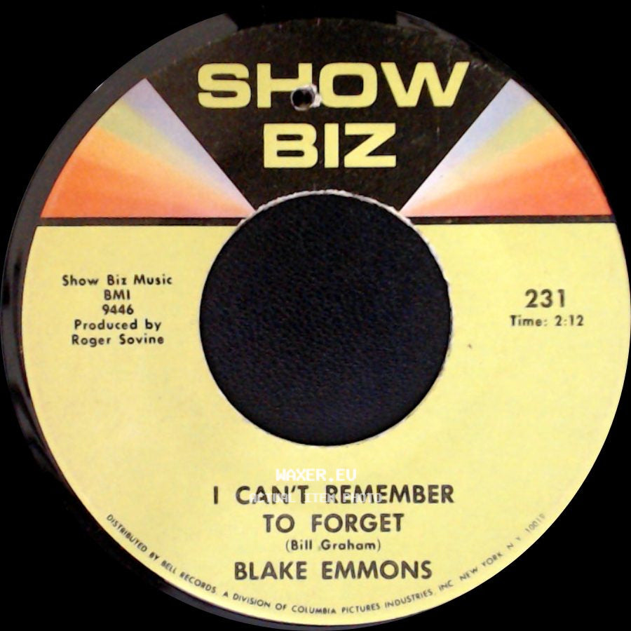 Blake Emmons - I Can't Remember To Forget / Green Side Saddle Banana side A