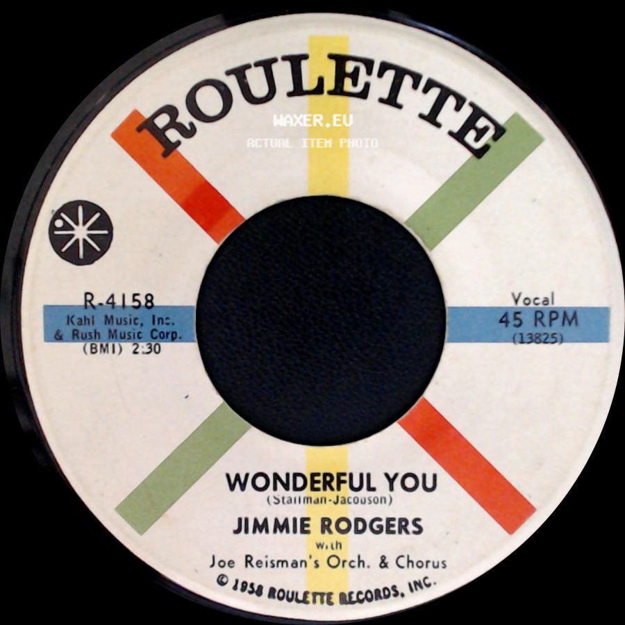 Jimmie Rodgers - Wonderful You / Ring-A-Ling-A-Lario side A