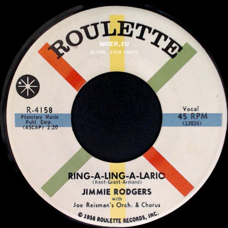Jimmie Rodgers - Wonderful You / Ring-A-Ling-A-Lario side B