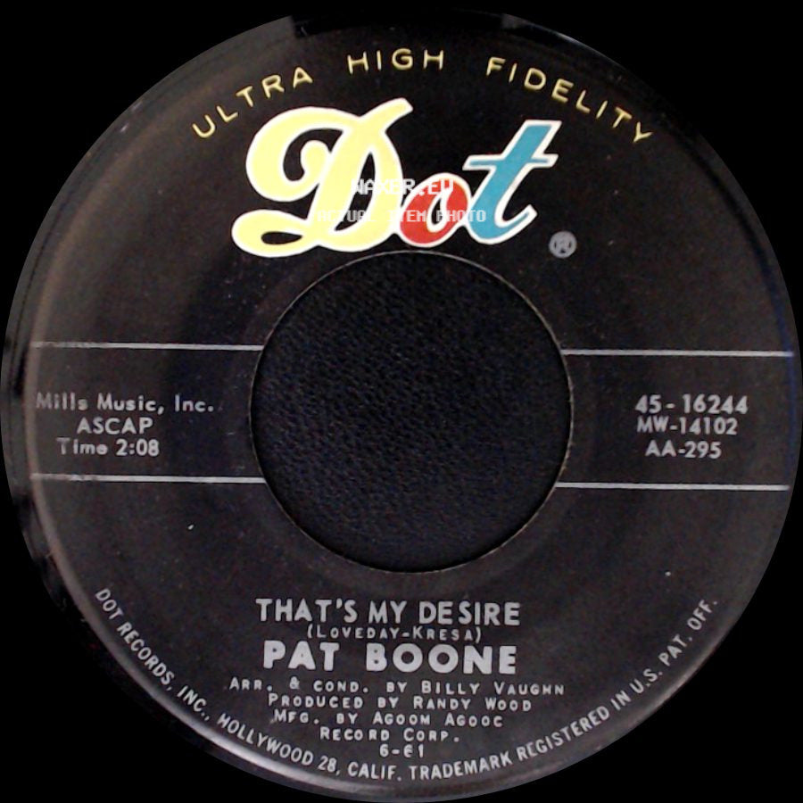 Pat Boone - That's My Desire / Big Cold Wind side A
