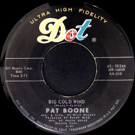 Pat Boone - That's My Desire / Big Cold Wind side B