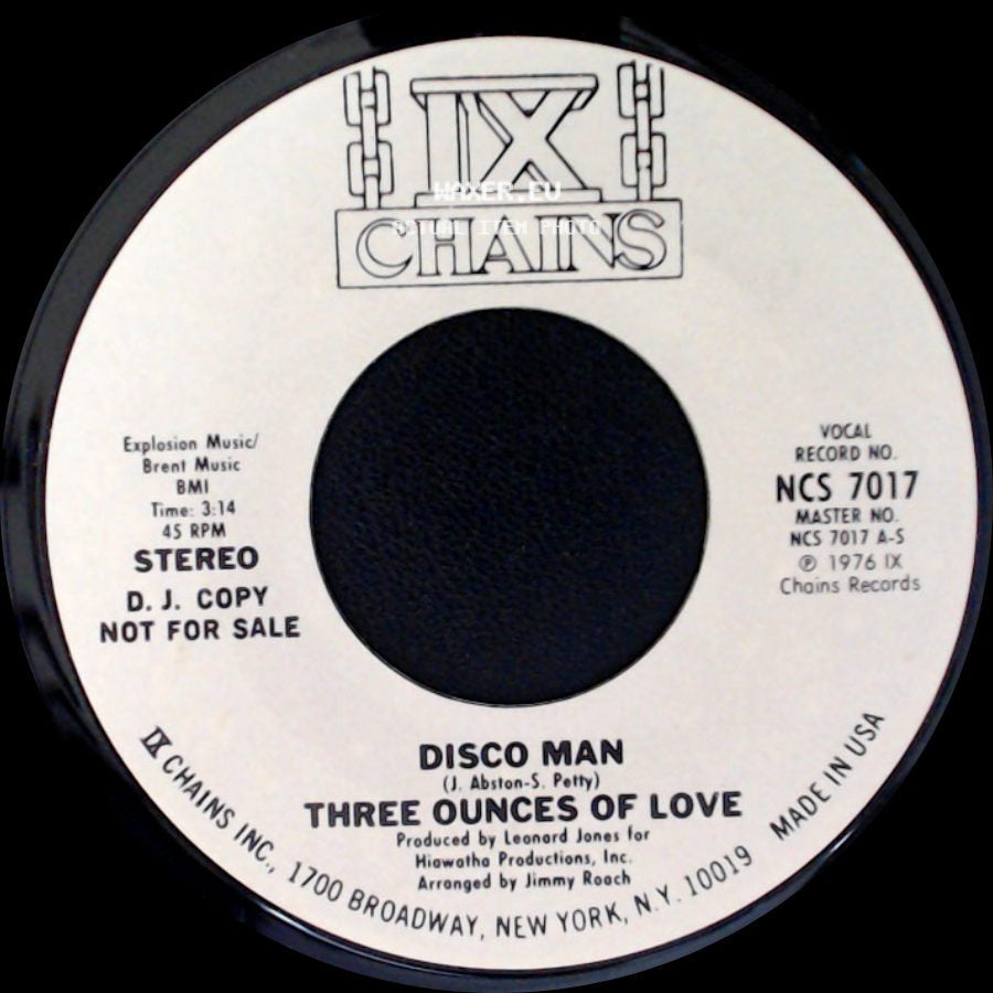 Unknown Artist - Disco Man / Three Ounces Of Love / Disco Man side B