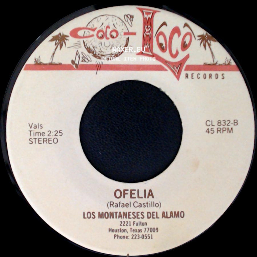 Los Montaneses Del Alamo - El Gallito / Ofelia side B