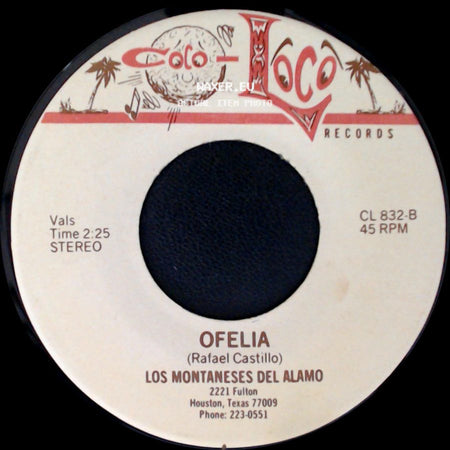 Los Montaneses Del Alamo - El Gallito / Ofelia side B