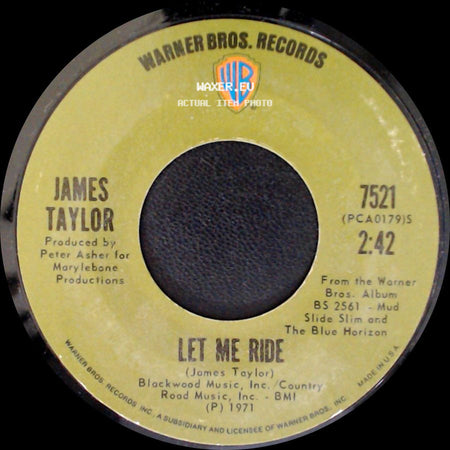 James Taylor - Long Ago And Far Away / Let Me Ride side B