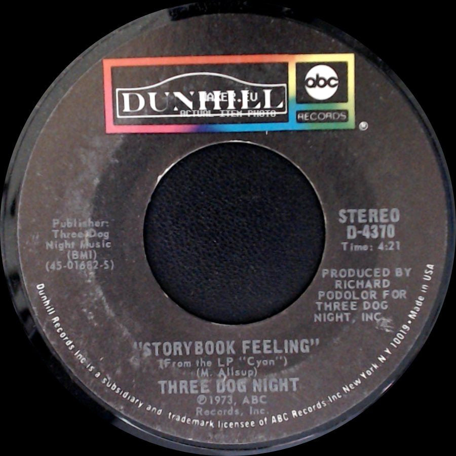 Three Dog Night - Let Me Serenade You / Storybook Feeling side B