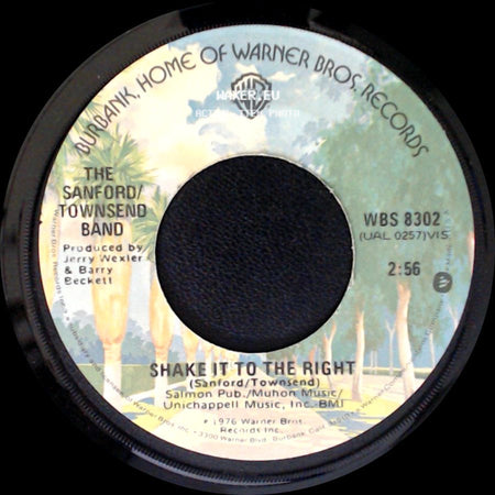 The Sanford/Townsend Band - Rainbows Colored In Blue / Shake It To The Right side B