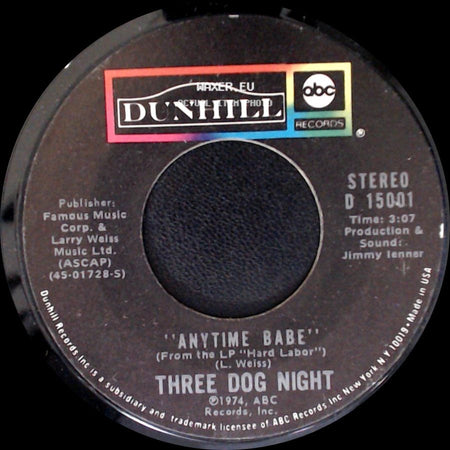 Three Dog Night - Sure As I'm Sittin' Here / Anytime Babe side B
