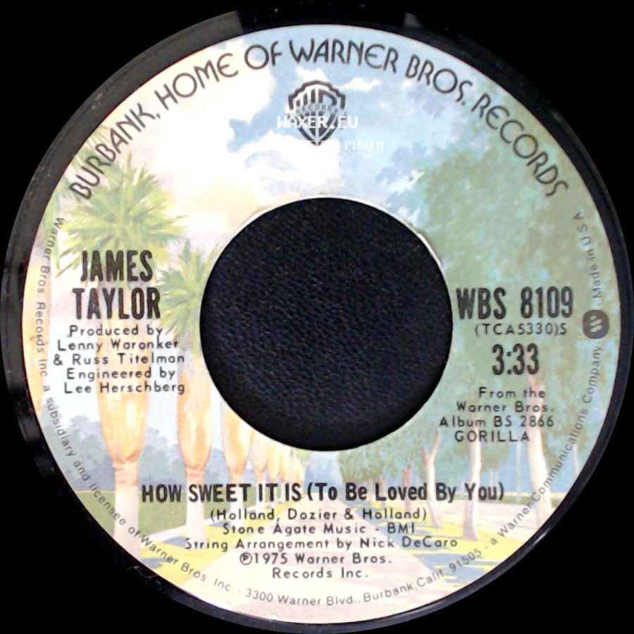 James Taylor - Sarah Maria / How Sweet It Is (To Be Loved By You) side B