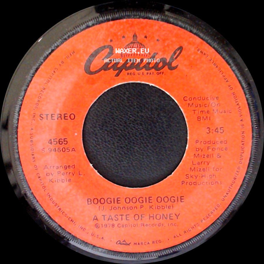A Taste Of Honey - Boogie Oogie Oogie / World Spin side A