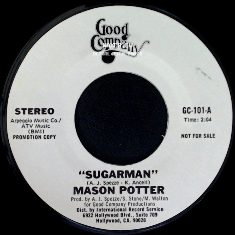Mason Potter - Sugarman / Sugarman side B