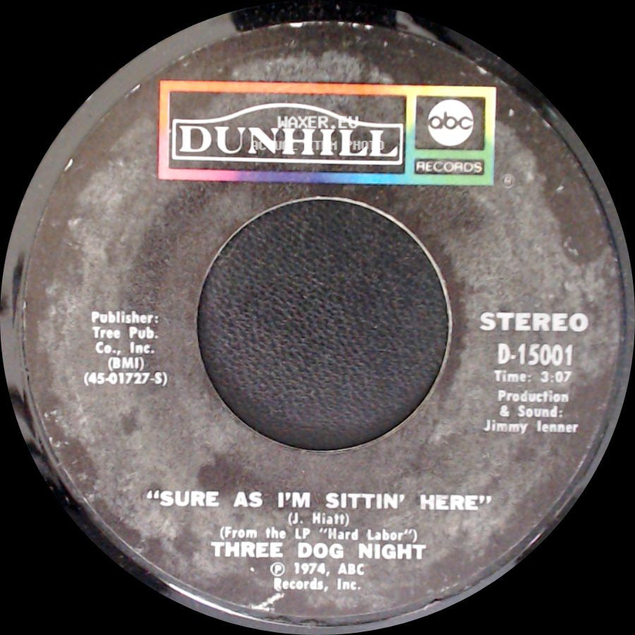 Three Dog Night - Anytime Babe / Sure As I'm Sittin' Here side B