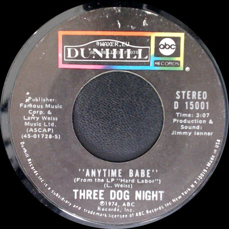 Three Dog Night - Sure As I'm Sittin' Here / Anytime Babe side B