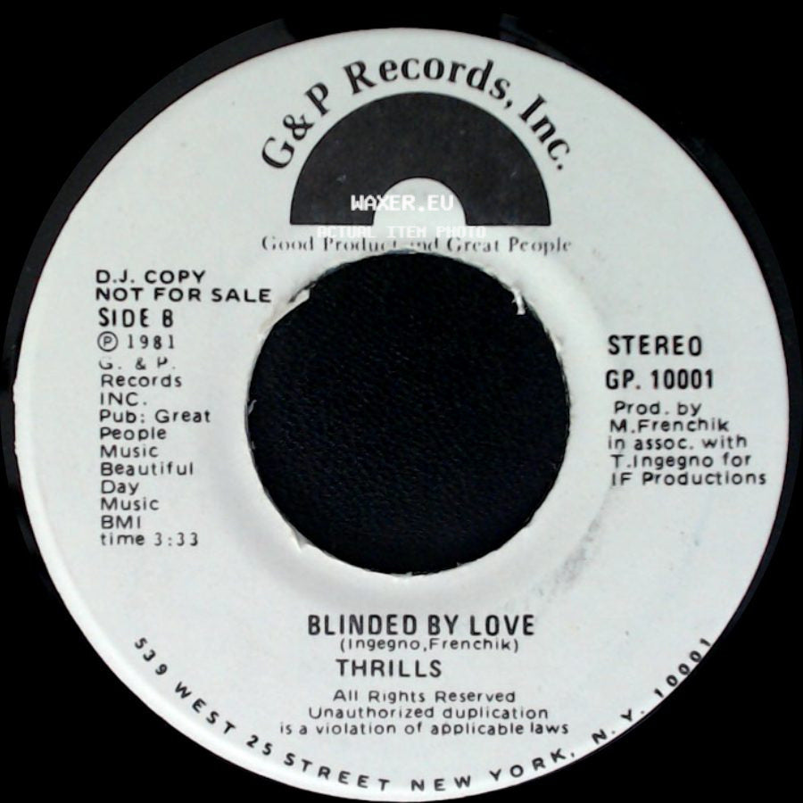 Thrills - Breaking My Heart / Blinded By Love side B