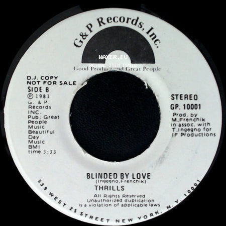 Thrills - Breaking My Heart / Blinded By Love side B