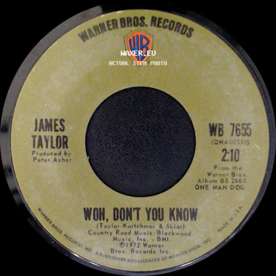 James Taylor - Woh, Don't You Know / Don't Let Me Be Lonely Tonight side A
