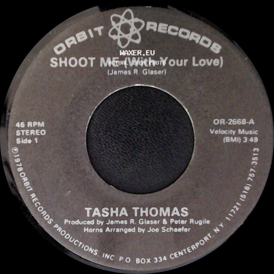Tasha Thomas - Shoot Me (With Your Love) / Shoot Me (With Your Love) (Instrumental) side A