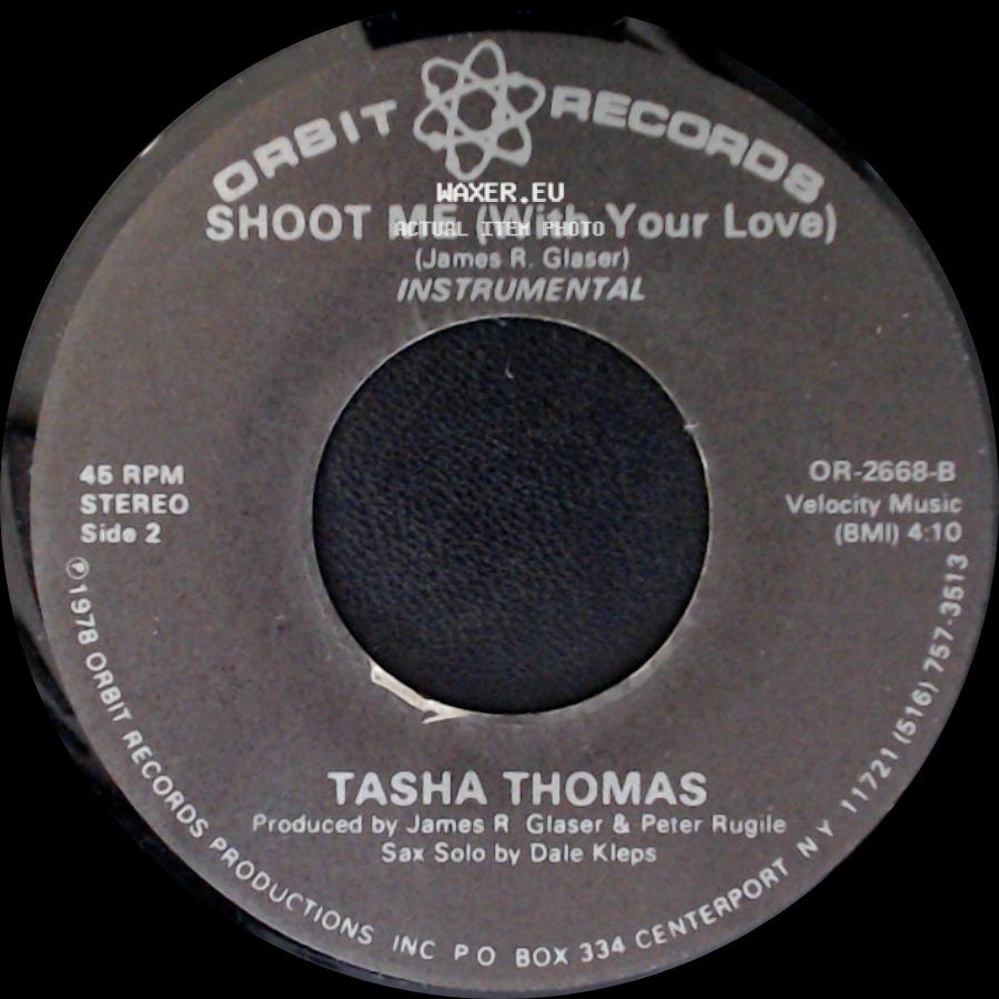 Tasha Thomas - Shoot Me (With Your Love) / Shoot Me (With Your Love) (Instrumental) side B