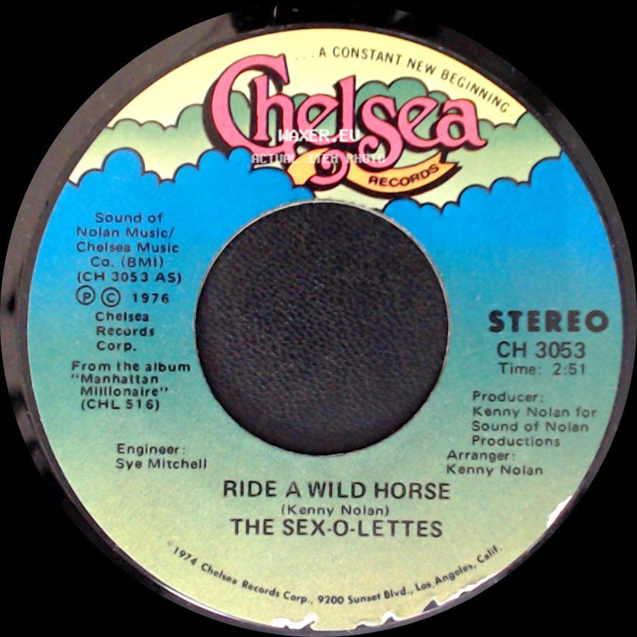The Sex-O-Lettes - Hey There Little Firefly (Instrumental) / Ride A Wild Horse side B