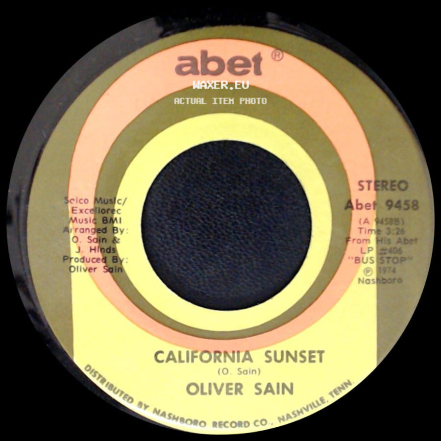 Oliver Sain - Booty Bumpin' (The Double Bump) / California Sunset side B