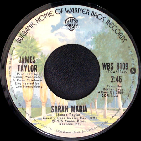 James Taylor - Sarah Maria / How Sweet It Is (To Be Loved By You) side A