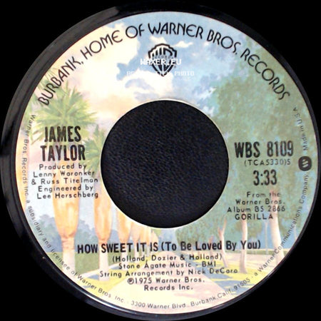 James Taylor - Sarah Maria / How Sweet It Is (To Be Loved By You) side B