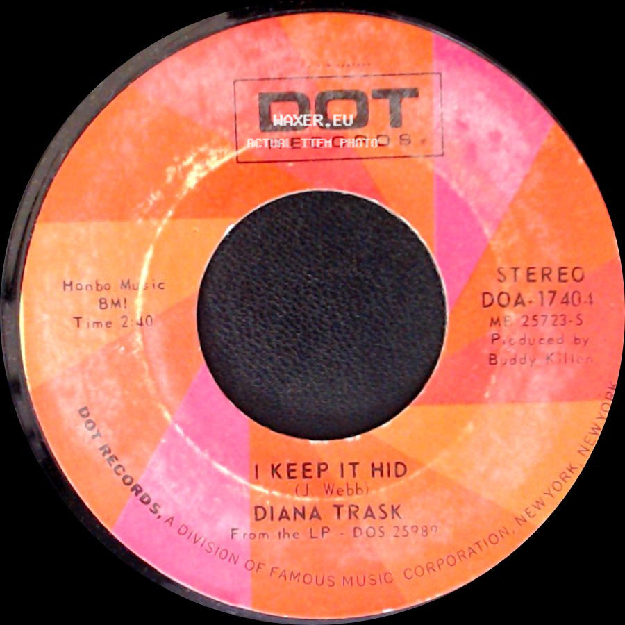 Diana Trask - I Keep It Hid / We've Got To Work It Out Between Us side A
