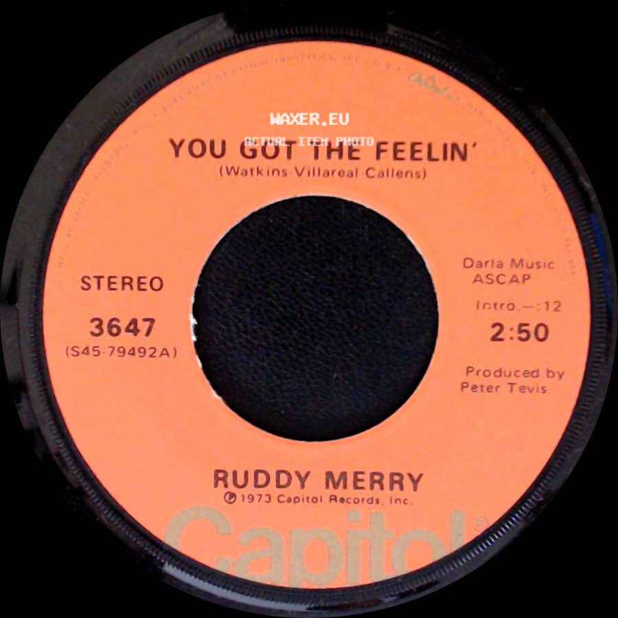Ruddy Merry - Walkin' / You Got The Feelin' side B