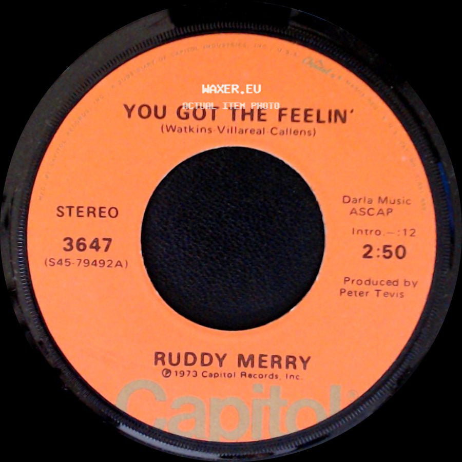 Ruddy Merry - Walkin' / You Got The Feelin' side B