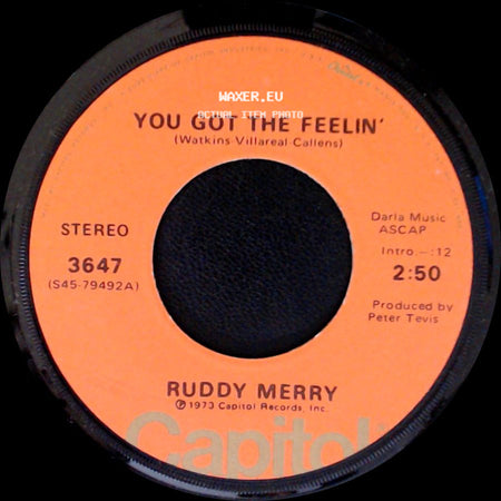 Ruddy Merry - Walkin' / You Got The Feelin' side B