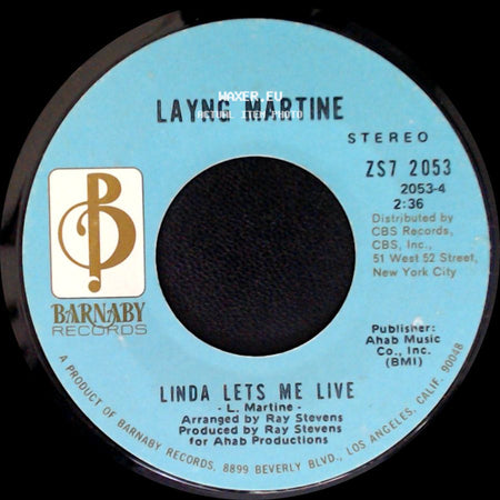 Layng Martine - Come On Over To My House / Linda Lets Me Live side B