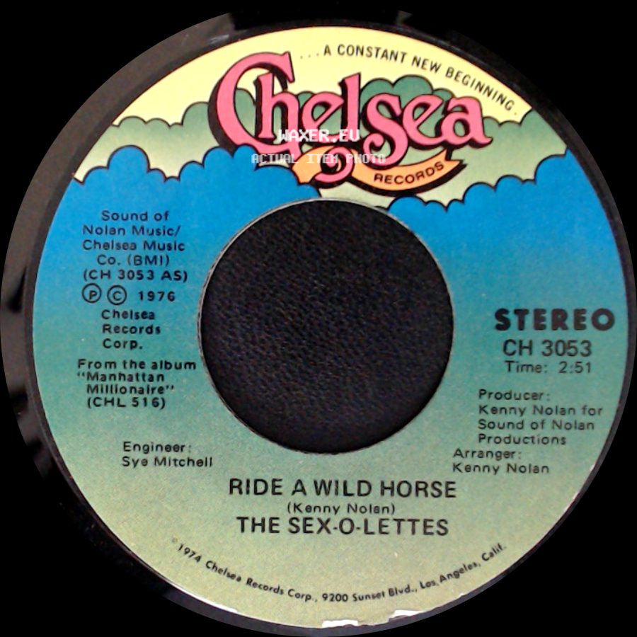 The Sex-O-Lettes - Hey There Little Firefly (Instrumental) / Ride A Wild Horse side B