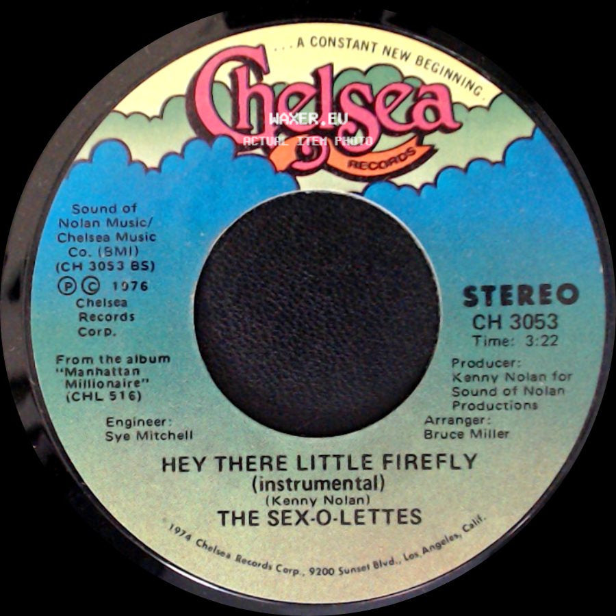 The Sex-O-Lettes - Hey There Little Firefly (Instrumental) / Ride A Wild Horse side A