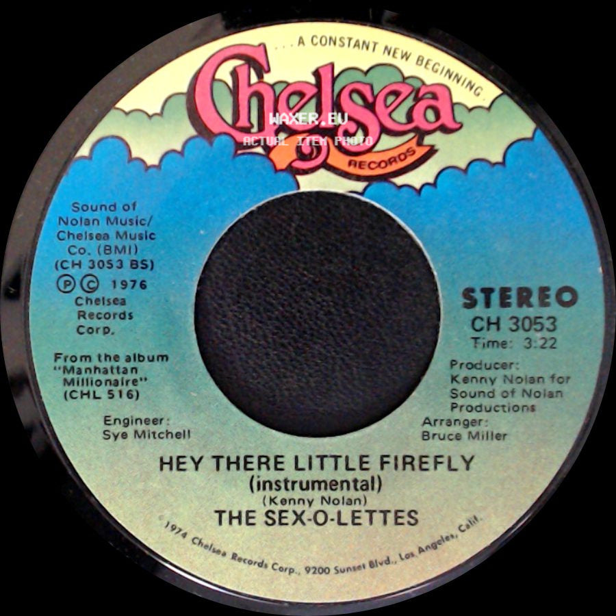 The Sex-O-Lettes - Ride A Wild Horse / Hey There Little Firefly (Instrumental) side B