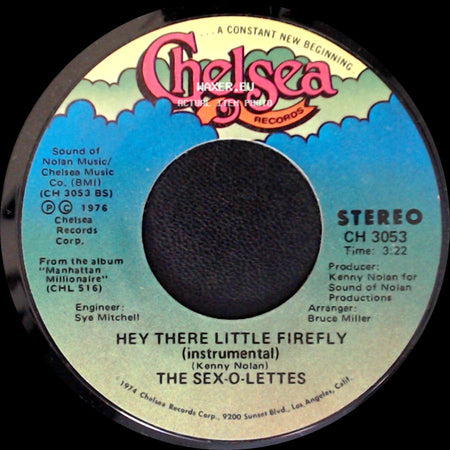 The Sex-O-Lettes - Ride A Wild Horse / Hey There Little Firefly (Instrumental) side B