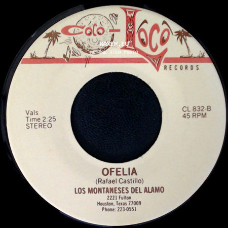 Los Montaneses Del Alamo - El Gallito / Ofelia side B