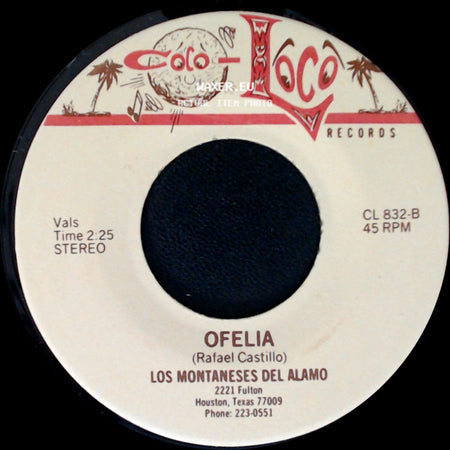 Los Montaneses Del Alamo - El Gallito / Ofelia side B